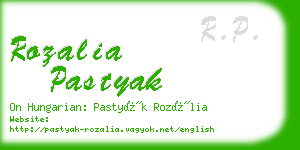 rozalia pastyak business card